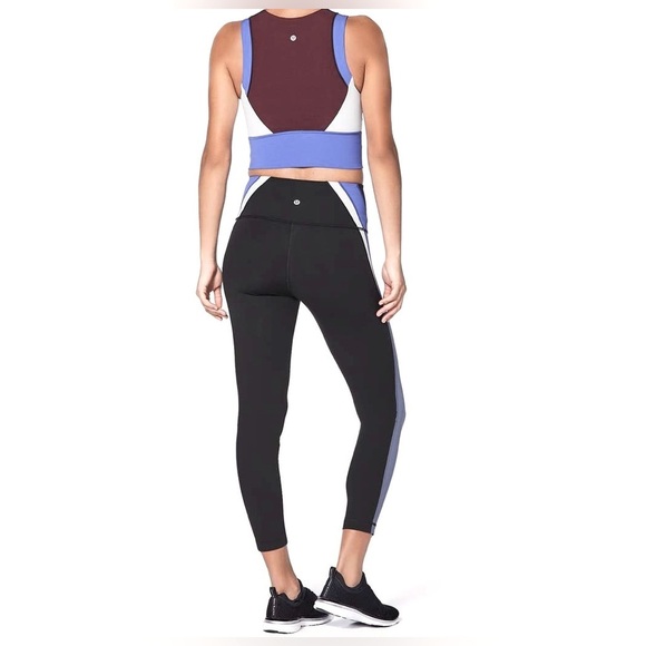 Lululemon Kick Serve Sweat Bra Black, Blazer Blue Size 4 EUC - Picture 3 of 6